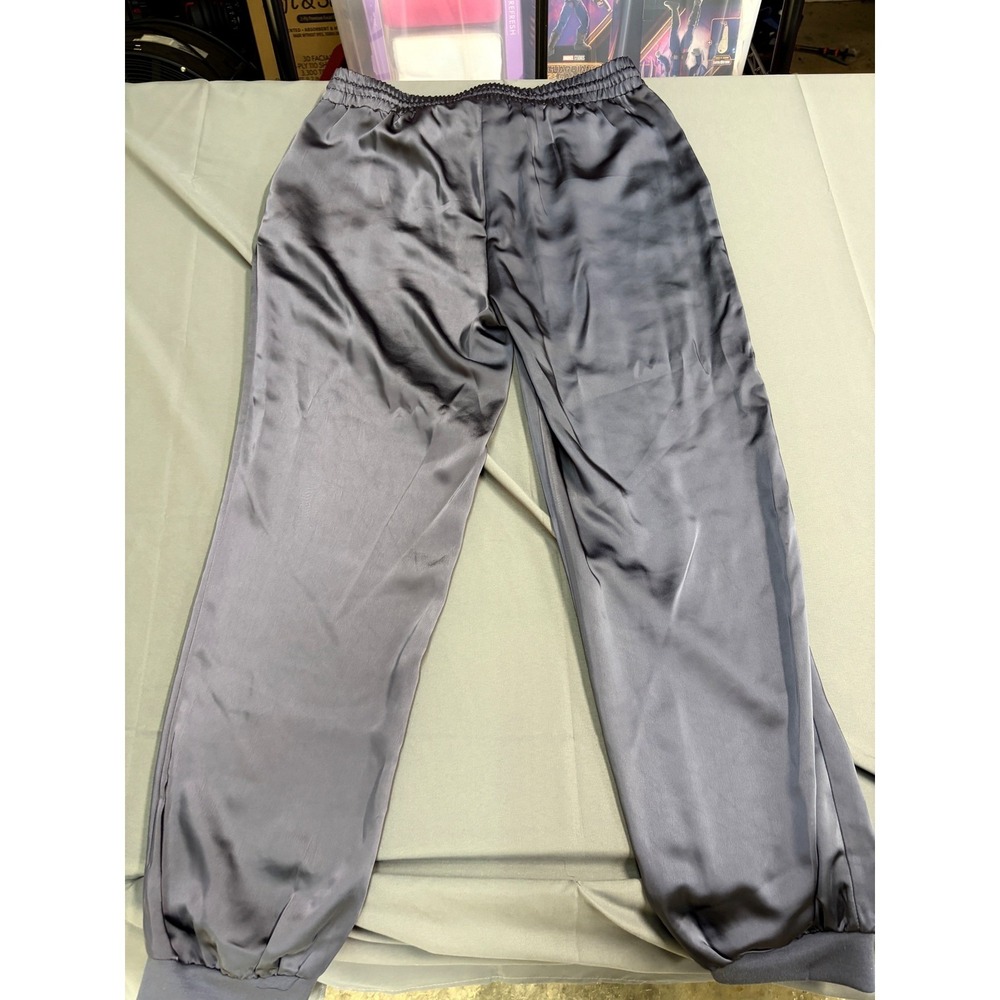 The Limited Womens Gray Satin Look Jogger Lounge Pants Medium LTBT00559M